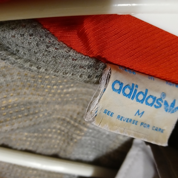 Vintage 80's Adidas Windbreaker Jacket and Pants Medium Red Silver Used. - Picture 15 of 15